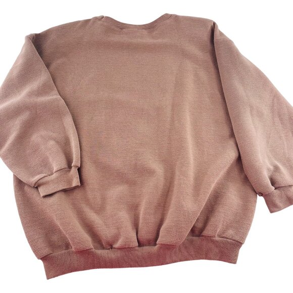 Vintage Adolfo Sport Sweatshirt‎ XL Brown & Yellow Embroidered Crest Design - Picture 3 of 4